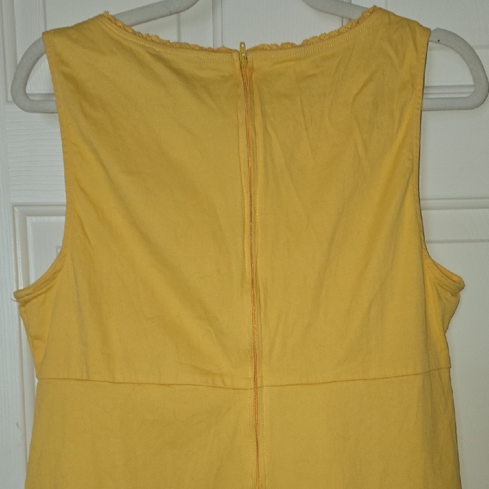 Smak Parlour UNIQUE VINTAGE KAWAII Yellow DRESS CUTE BOLD ARTSY BOLD RETRO LARGE - Picture 9 of 13